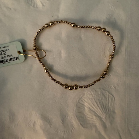 Enewton hope gold 4mm Elegant Gold Beaded Bracelet NWT - Picture 2 of 2